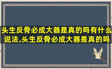 头生反骨必成大器是真的吗有什么说法,头生反骨必成大器是真的吗 有什么说法